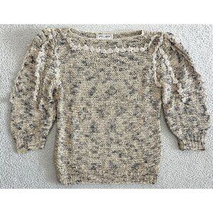 Vintage Ann‎ Caron for Annette Pyes Sweater Crochet Puff Sleeve